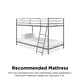 preview thumbnail 8 of 17, Avenue Greene Eliza Small Space Twin over Twin Metal Bunk Bed