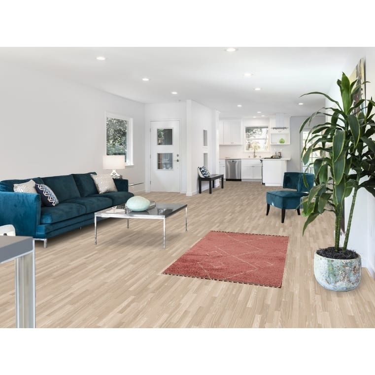 Moroccan Accent Rug Hand-Knotted Geometric Wool Carpet - 3'0" x 5'2"