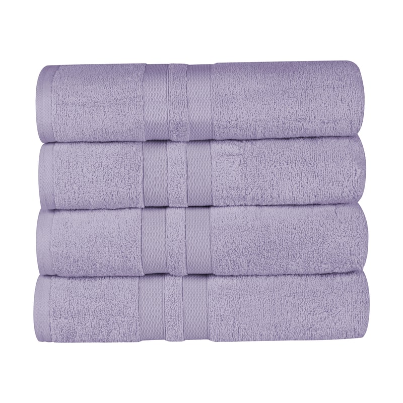 Superior 100% Ultra Soft Cotton Highly Absorbent Medium Weight Solid Bath Towel – Set of 4