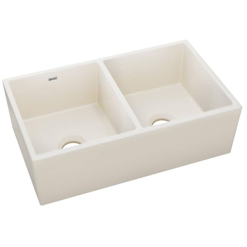 Elkay 33" Farmhouse Double Basin Fireclay Kitchen Sink