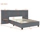 preview thumbnail 18 of 31, Full/Queen Size Upholstered Platform Bed with Shelved Headboard