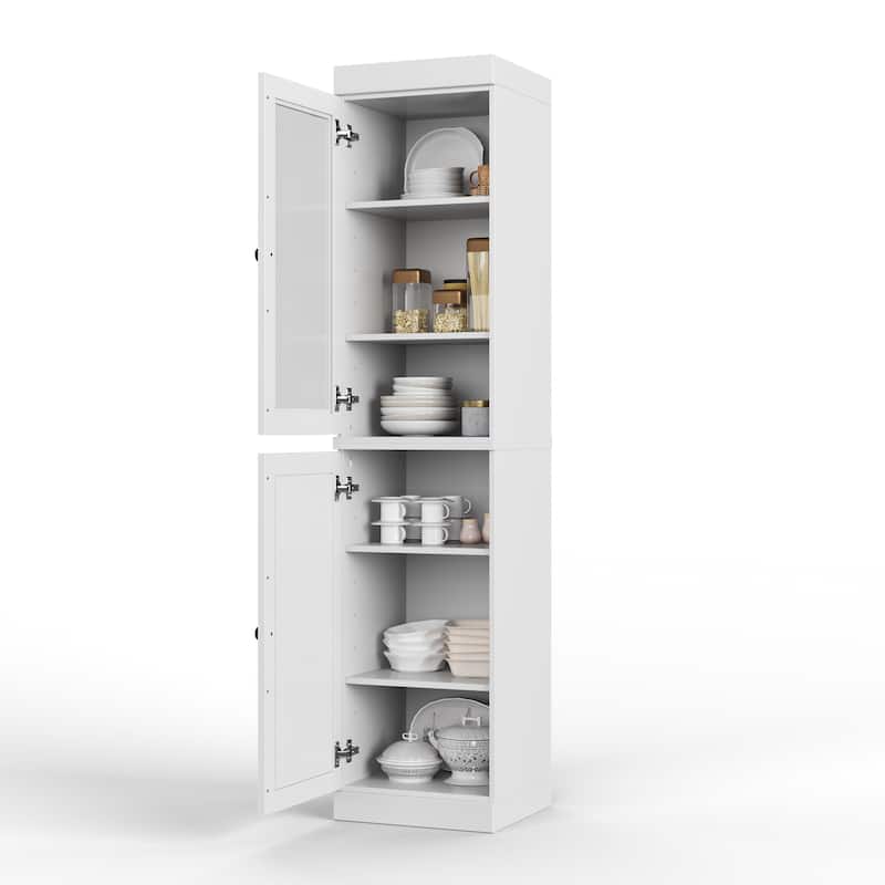 100% Solid Wood 16.5" Kitchen Pantry Cabinet with Doors by Palace Imports