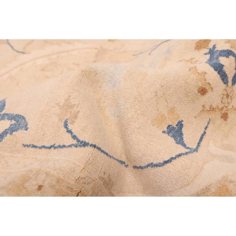 ECARPETGALLERY Hand-knotted Peshawar Oushak Light Khaki Wool Rug - 9'0 x 11'10