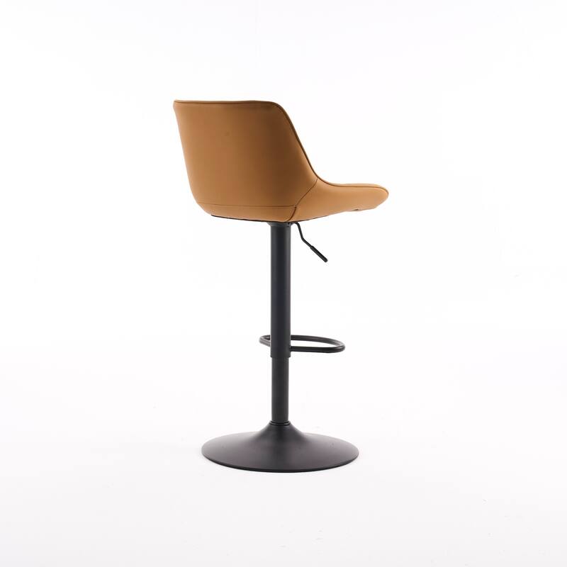 Swivel Upholstered Bar Stools Set of 2, Height Counter Stools