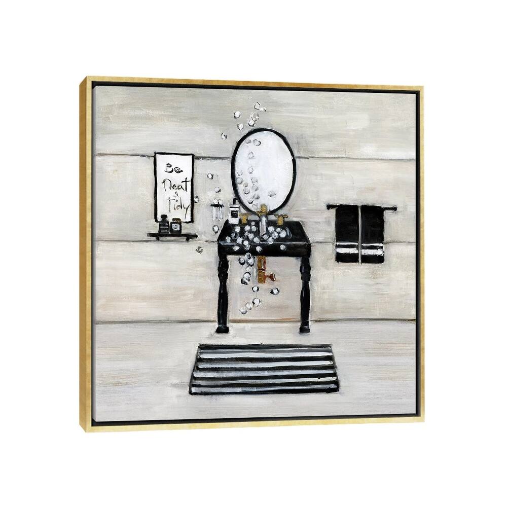 iCanvas "Neat And Tidy Bath" by Sally Swatland Framed