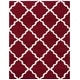 preview thumbnail 140 of 162, SAFAVIEH Dallas Shag Giusy Trellis 1.5-inch Thick Rug 6' x 9' - Red/Ivory - Rectangle