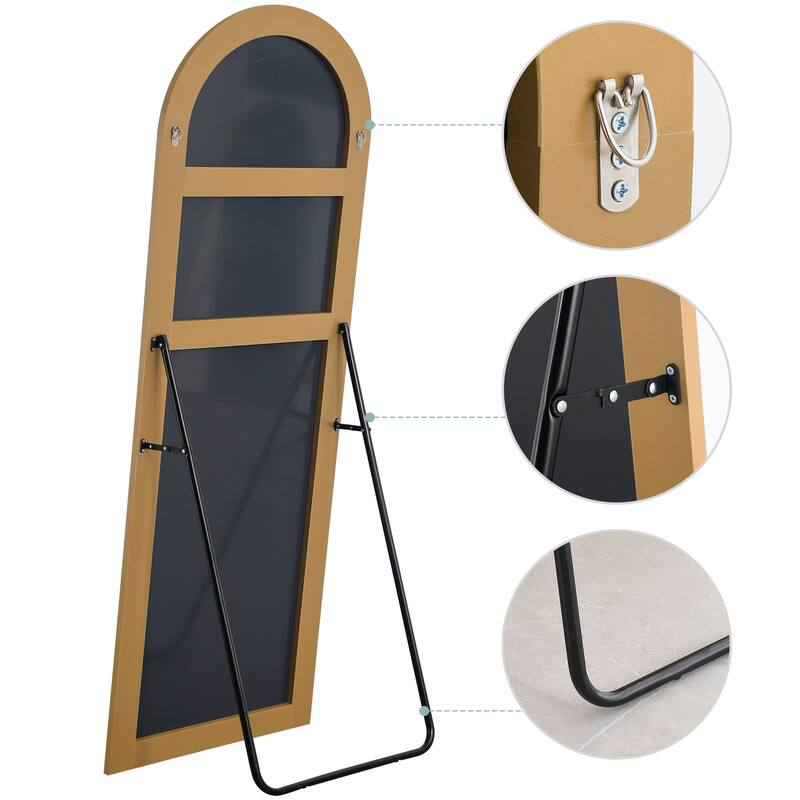 Arched Mirror Full-length Floor Mirror with Standing