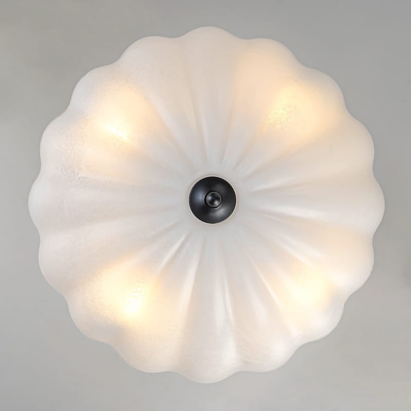 Elegant Gold and Glass Chandelier 3-Light Pendant Light Fixture with Frosted Dome Design