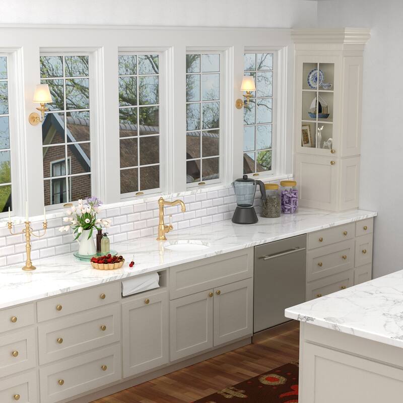 Kichae 18 Inch Ceramic Sink Undermount Round Small Kitchen Sink Bar Sink - 18 in.W x 18 in.D x 9 in.H
