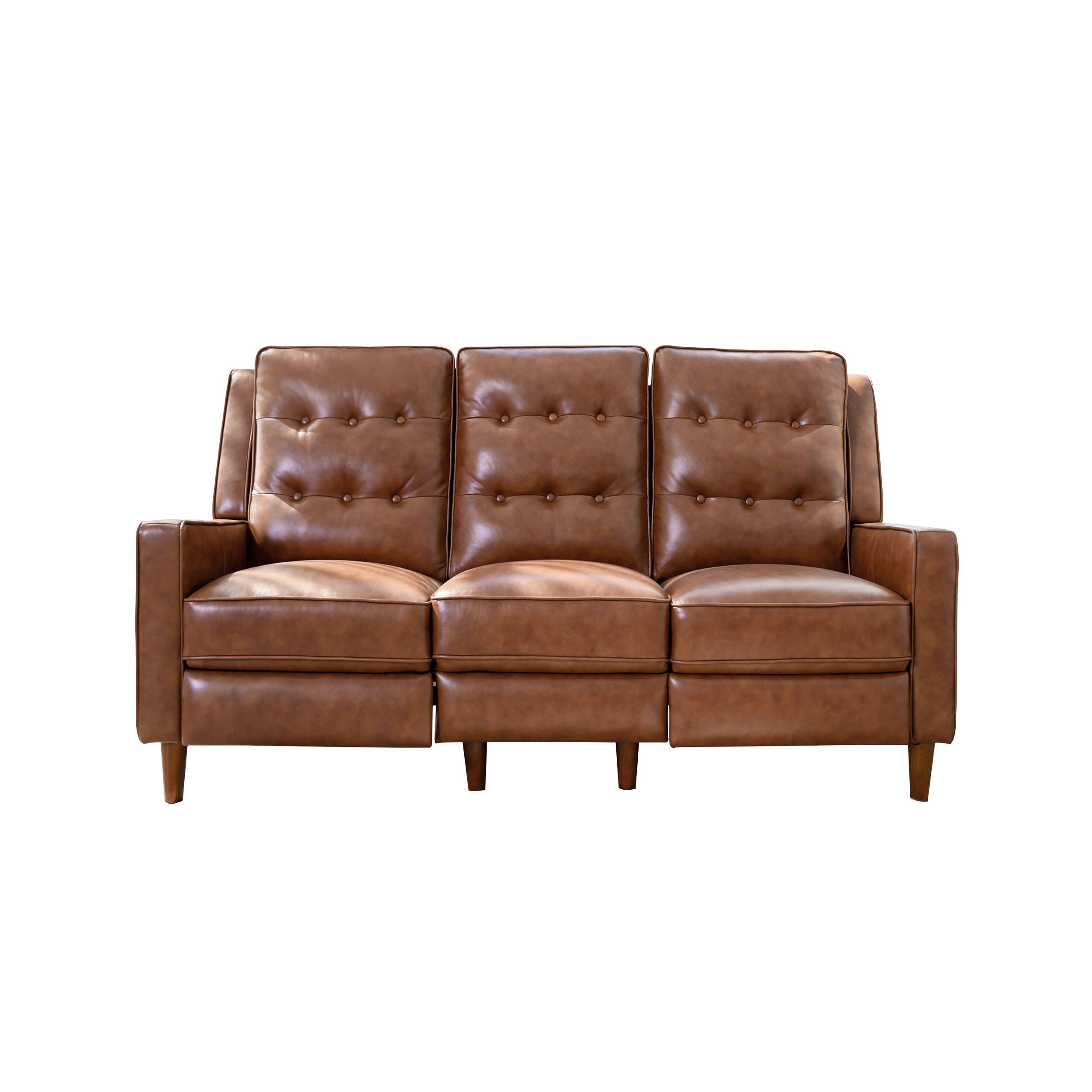 Abbyson holloway mid century clearance pushback leather sofa