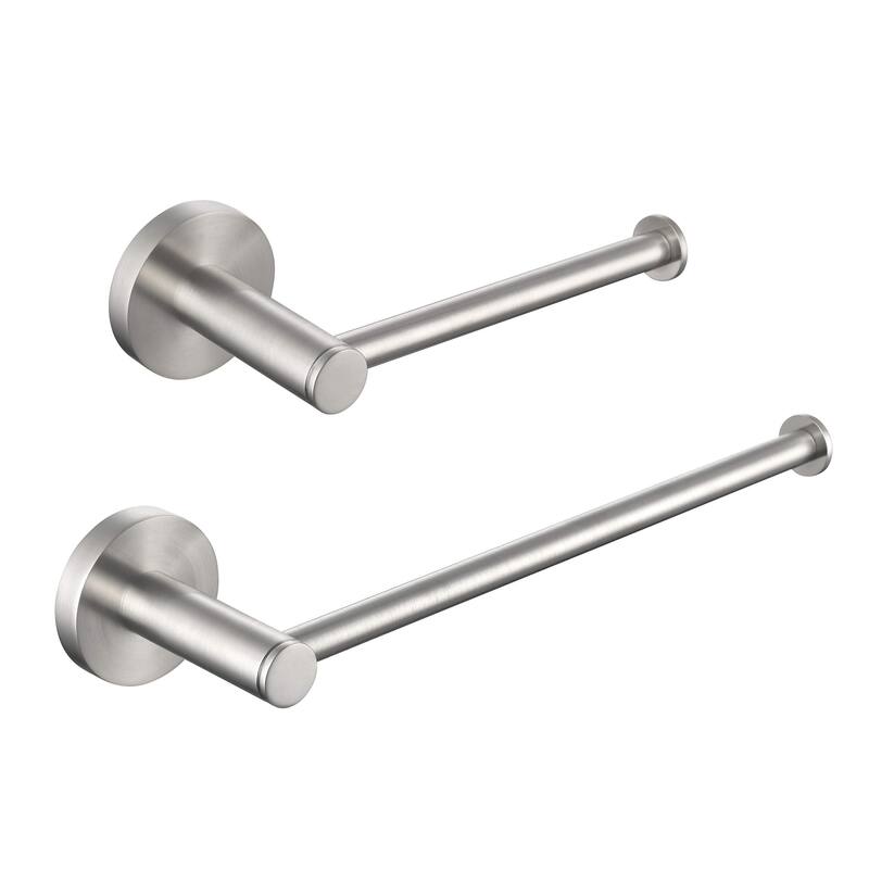Circular 2-Piece Bathroom Hardware Set - Brushed Nickel