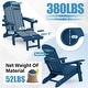 preview thumbnail 48 of 52, WINSOON All Weather HIPS Folding Adirondack Chair with Ottoman, 5-Gear Adjustable Backrest and Retractable Ottoman Set of 4