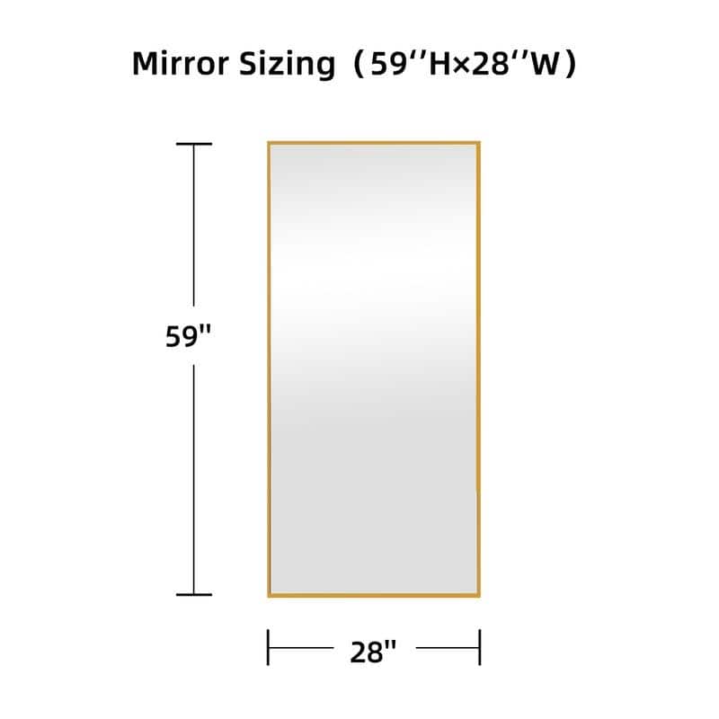 Full Length Free Standing Body Mirror Metal Framed Wall Mirror Large Floor Mirror