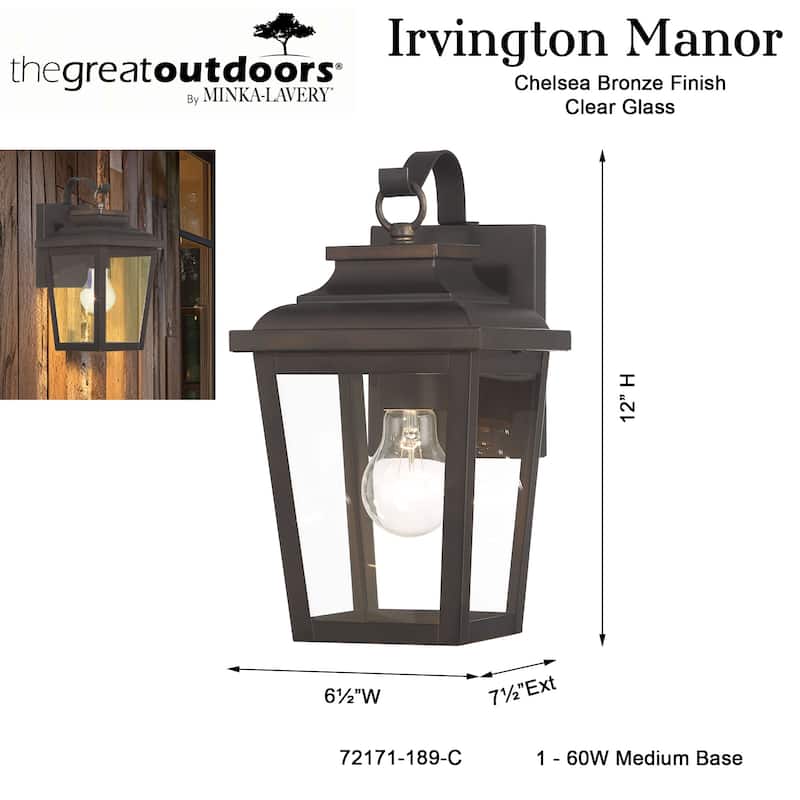 The Great Outdoors 72171-C Irvington Manor 12" Tall Outdoor Wall