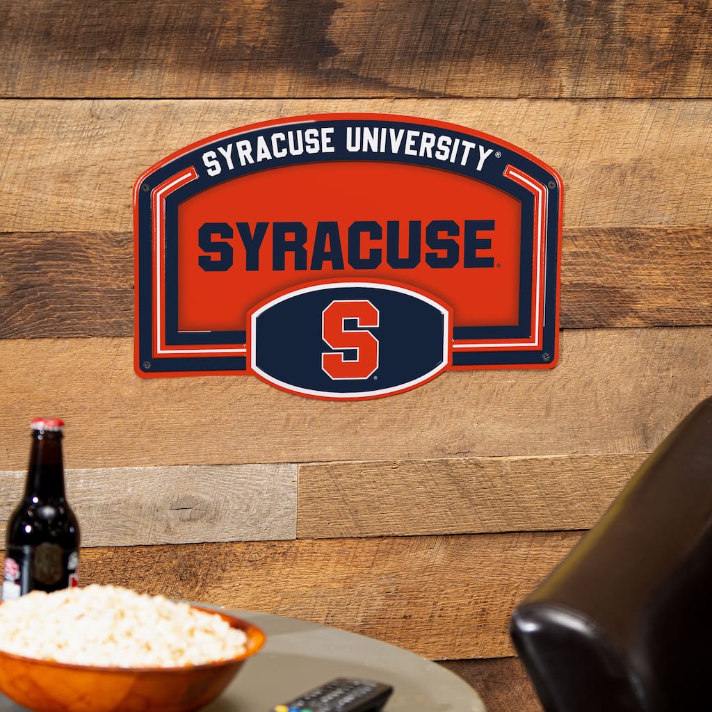 Syracuse University Embossed Steel Wall Sign, 11" x 17"