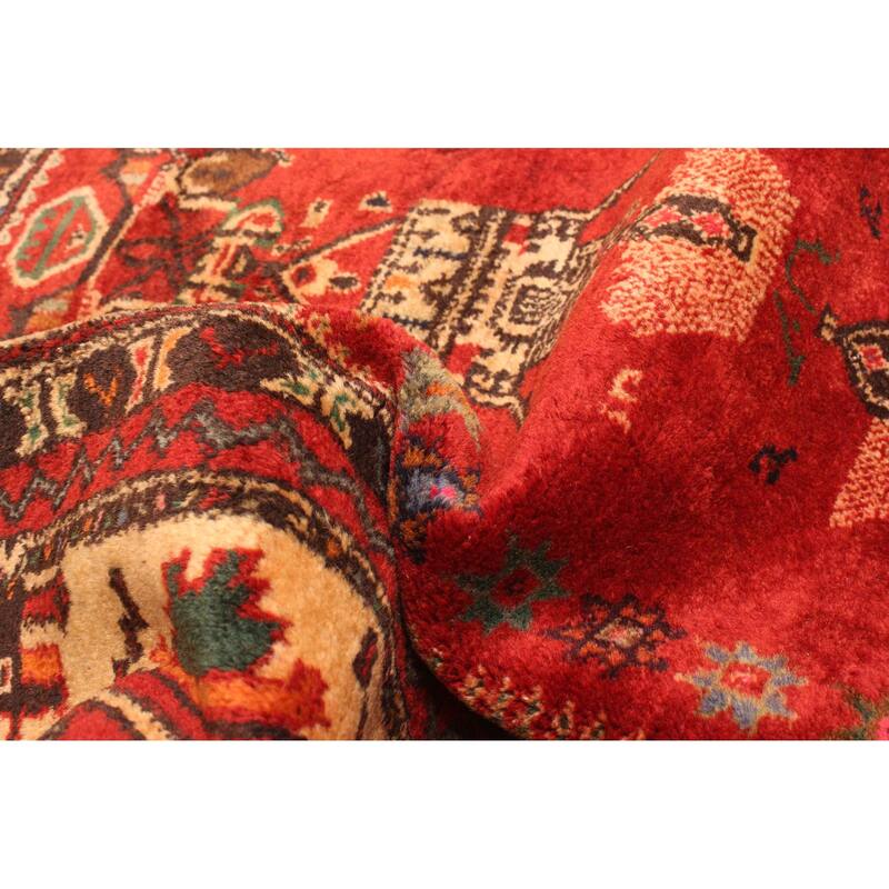 ECARPETGALLERY Hand-knotted Teimani Red Wool Rug - 2'9 x 4'0