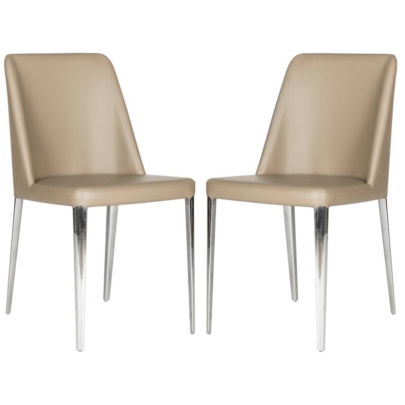 SAFAVIEH Haruko Mid Century Dining White Dining Chair (Set of 2) - 22.5" x 17.8" x 34.8" - 23Wx18Dx35H