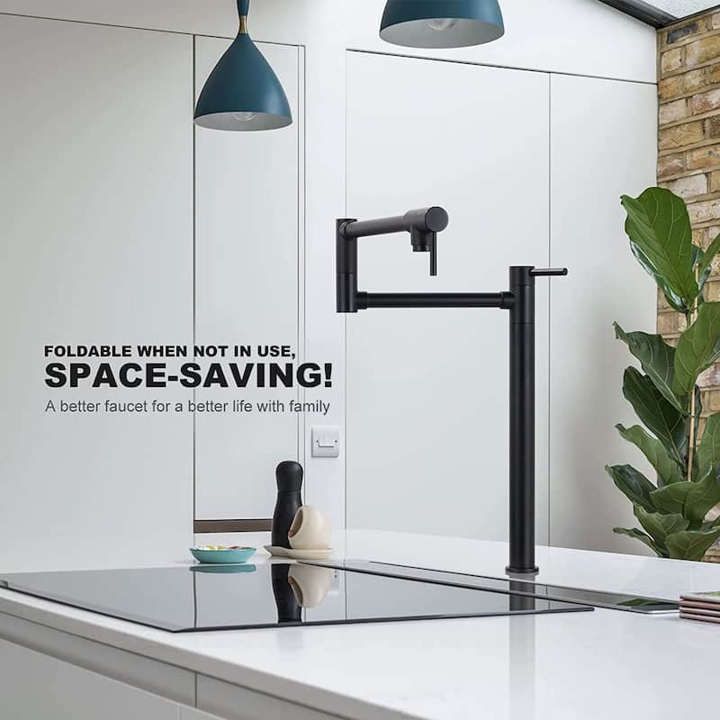 WOWOW Deck Mount Pot Filler Folding Faucet