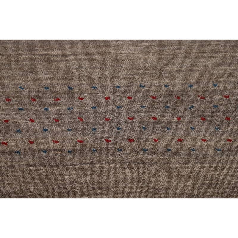 Tribal Gabbeh Living Room Area Rug Handmade Wool Carpet - 6'9"x 9'9"