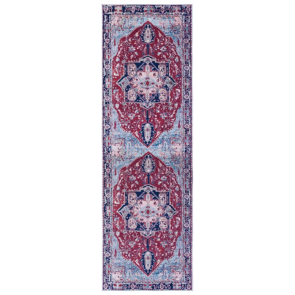 SAFAVIEH Tucson Machine Washable Slip Resistant Mathilde Oriental Medallion