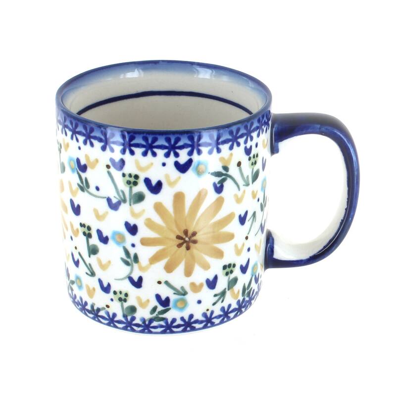 Blue Rose Polish Pottery WR Unikat Mug - Yellow Daisy