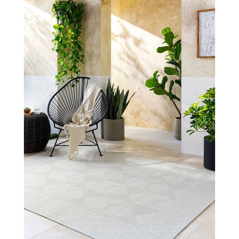 Livabliss Sandra Cottage Indoor/Outdoor Area Rug