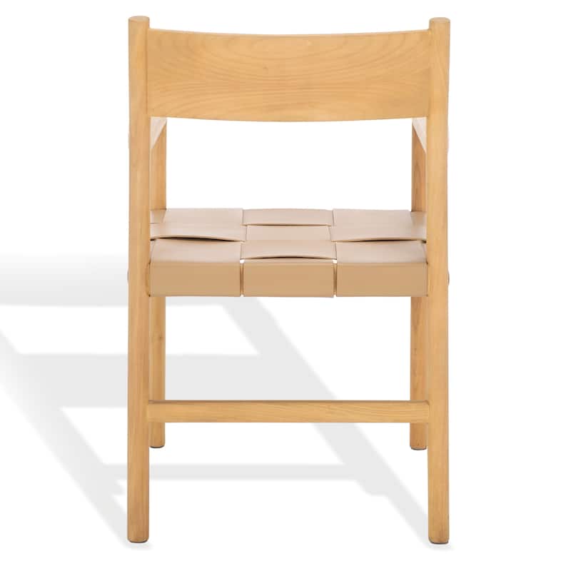 SAFAVIEH Couture Devnie Solid Wood Woven Dining Chair, Fully Assembled - 22"W x 23"D x 34"H