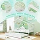 preview thumbnail 22 of 20, Kids Twin Size House Bed with Trundle and Roof