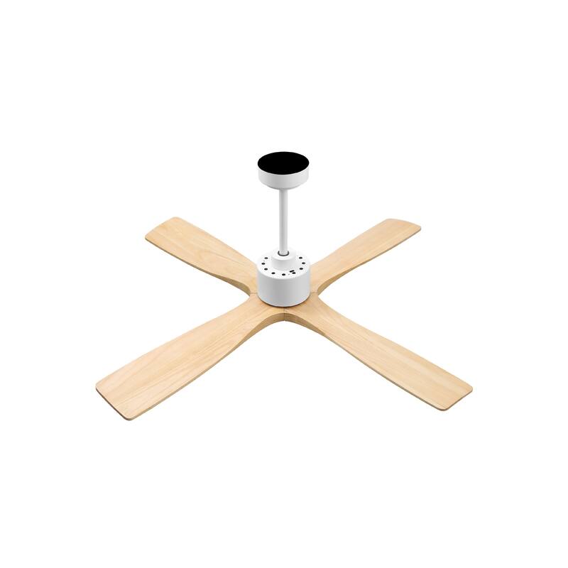 MLiAN 48" DC Motor Indoor Ceiling Fan, 4 Solid Wood Blades...
