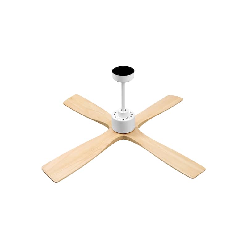 MLiAN 54 inch 4 Soild Wood Blades Indoor Ceiling Fan with Remote - 54 inch