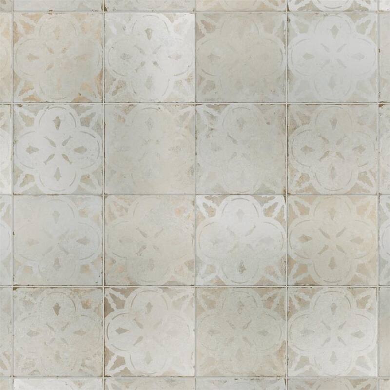 Merola Tile Kings Aurora White 17-5/8" x 17-5/8" Ceramic Floor and Wall Tile