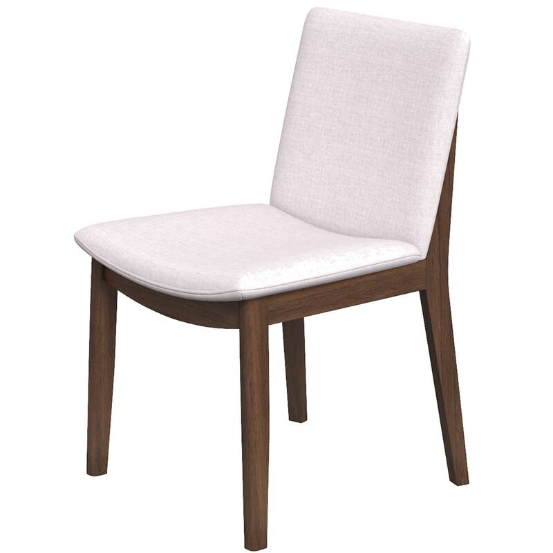 GDFStudio - Laura Mid-Century Modern Solid Wood Dining Chair Set with Upholstered Fabric, Set of 2 - 20"