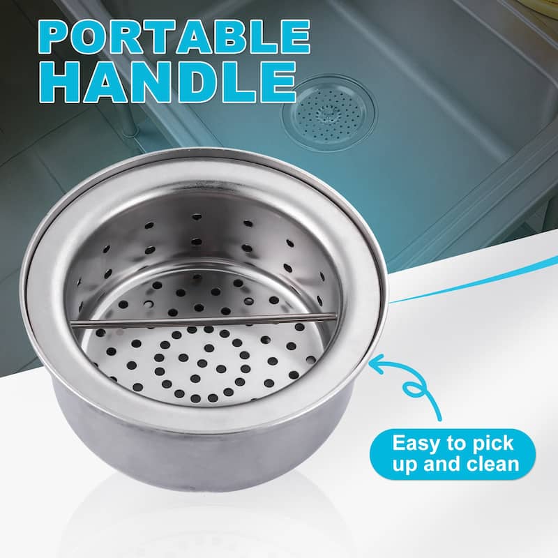 WOWOW Sink Drain Bowl Kit in Stainless Steel