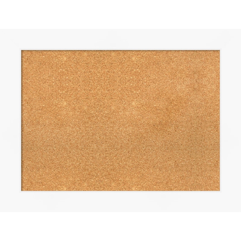 Cabinet White Framed Cork Bulletin Memo Board