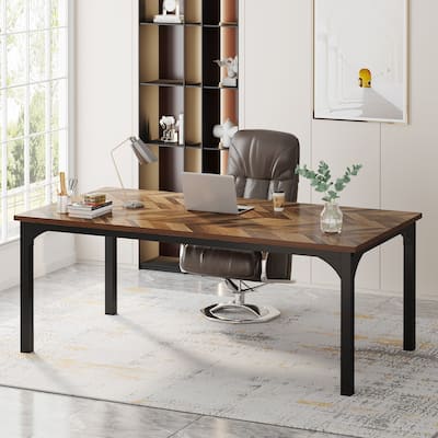 70.8 Inch Executive Desk, Large Office Computer Desk