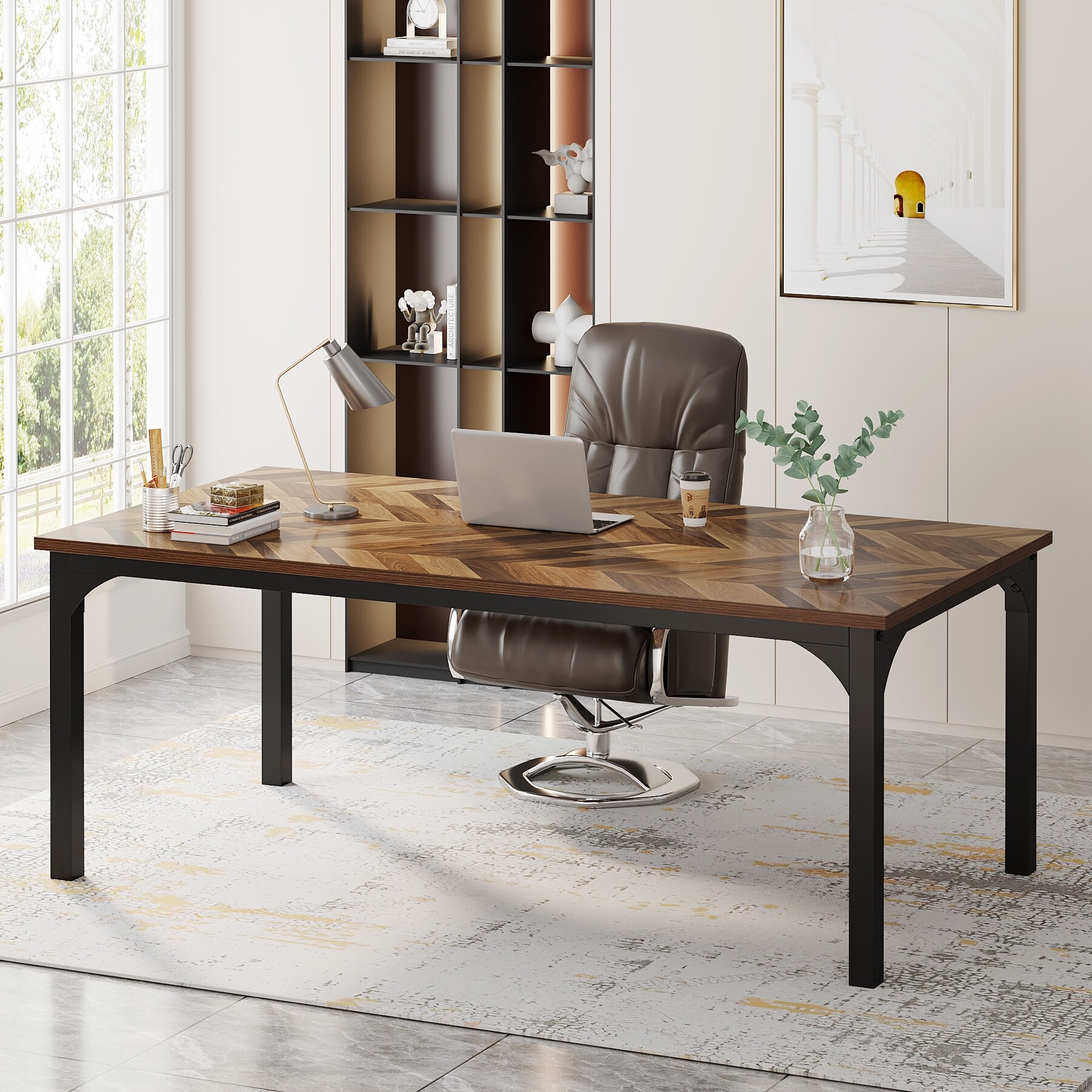 70 inch online wood desk