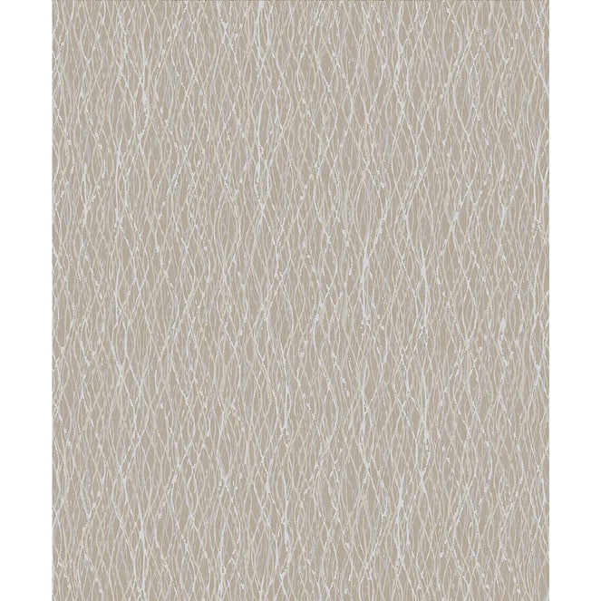 Brewster Molly Light Brown Twist Wallpaper - 21in x 396in x 0.025in