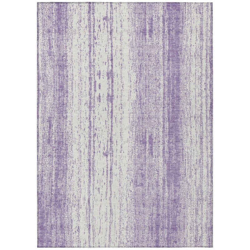 HomeRoots Striped Transitional Rectangle Outdoor Rug