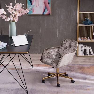 Light Grey Material Adjustable Height 360 Revolving Home Office Chair