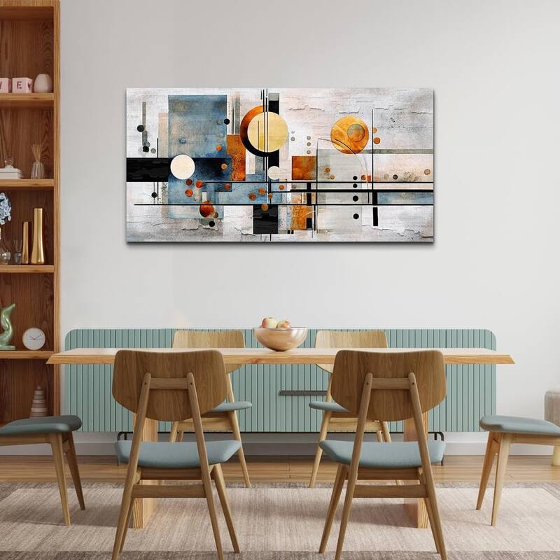Color Block Line Canvas Prints, Abstract Pictures