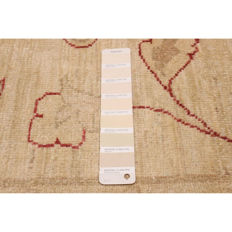ECARPETGALLERY Hand-knotted Chobi Finest Ivory Wool Rug - 9'1 x 11'10