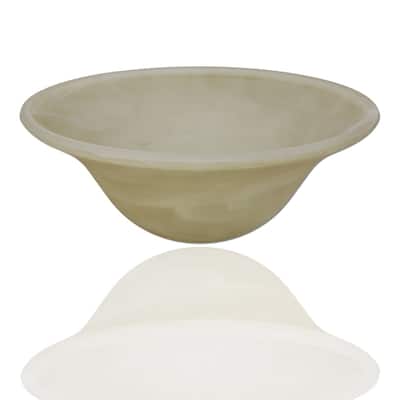 Floor Lamp Amber Alabaster Glass Bowl Shade - Floor Lamp Glass Shade New Packaging for Safe Shipping