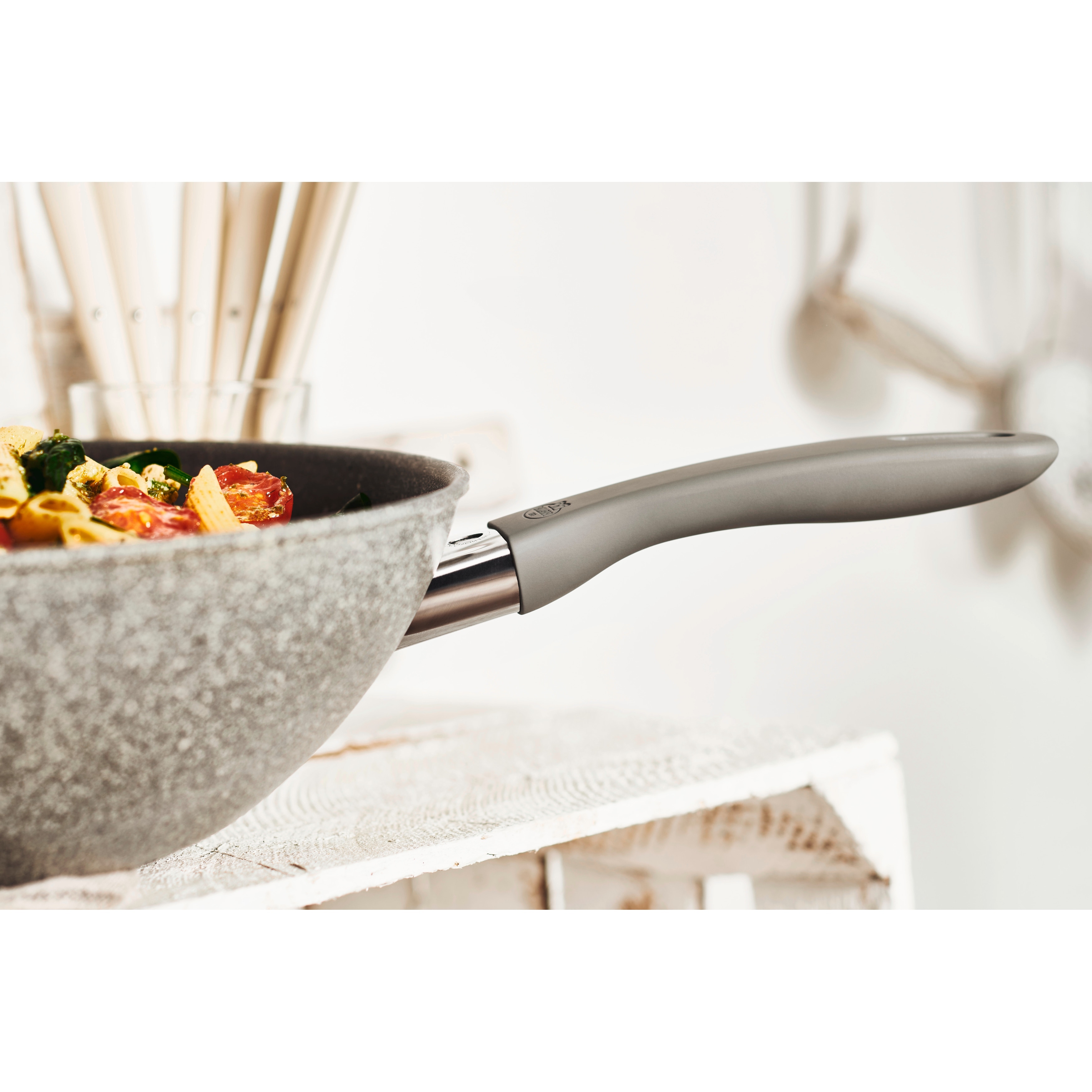 BALLARINI Parma Plus by HENCKELS 11-inch Aluminum Nonstick Stir Fry Pan  with Lid, Made in Italy - Grey - Bed Bath & Beyond - 33032544