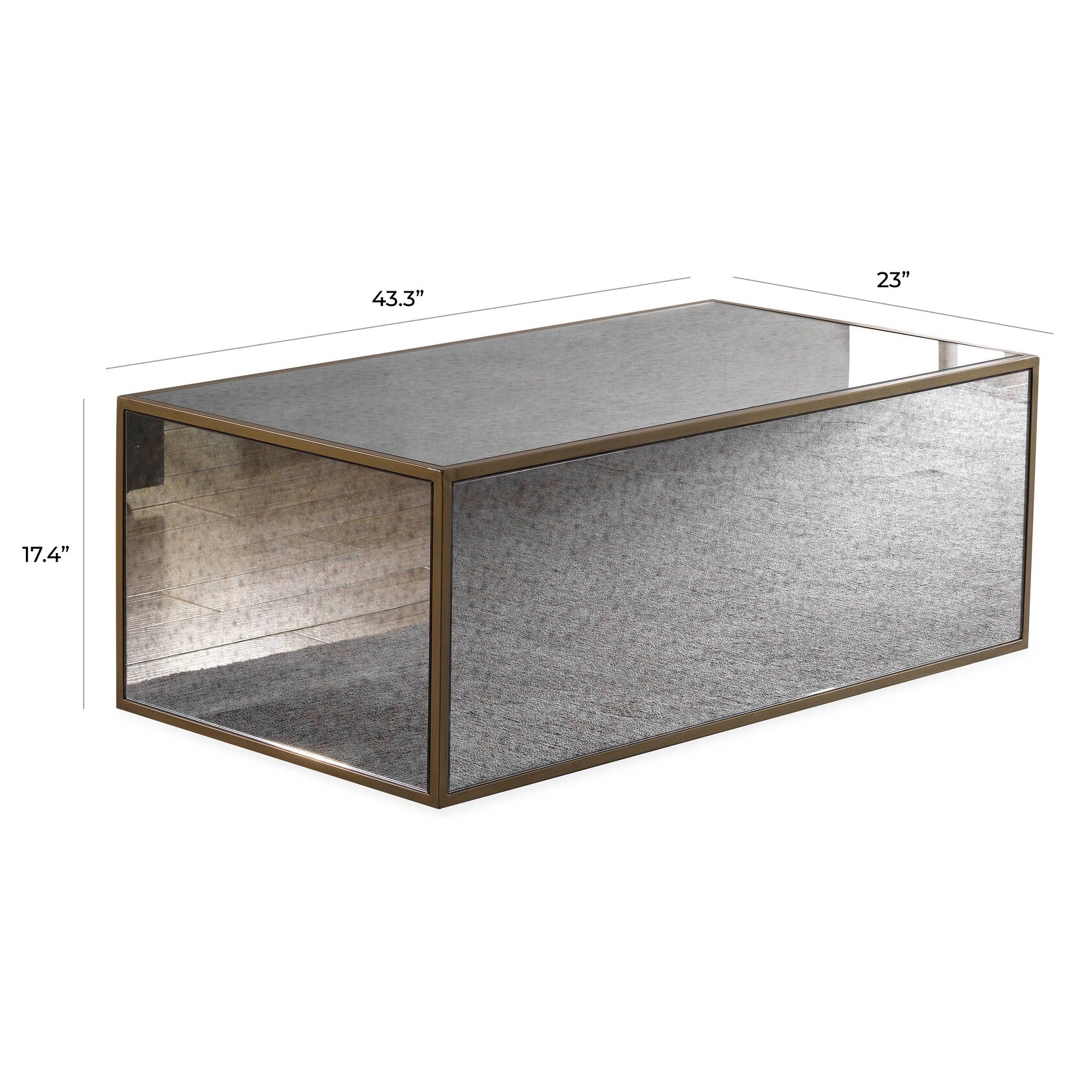 Shop Inspire Me Home Decor Lana Mirrored Coffee Table Overstock