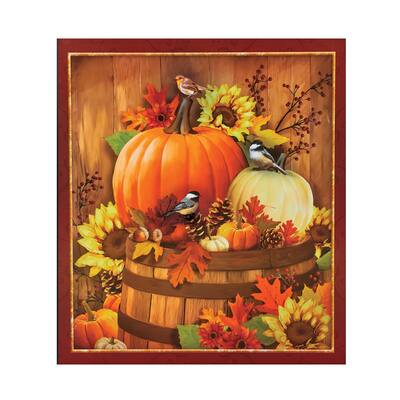 Harvest Pumpkin and Berries Metal Dishwasher Magnet - 25.000 x 4.630 x 4.380
