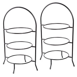 Creative Home Iron Works 3-tier Dinner Plate, Serving Rack Set (Set of ...