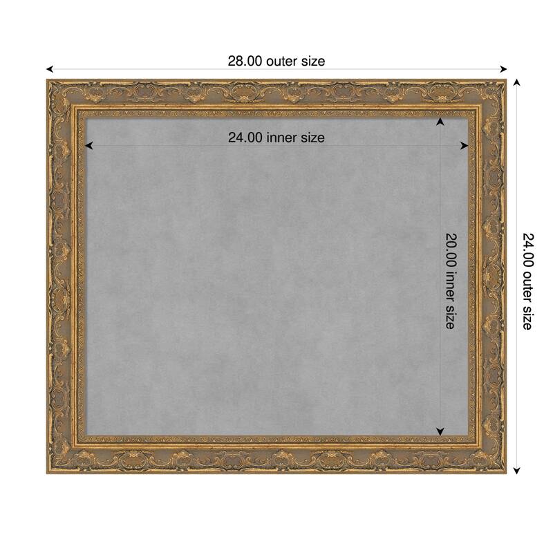 Amanti Art Filigree Gloss Black Framed - 28 x 24 in - Filigree Gold