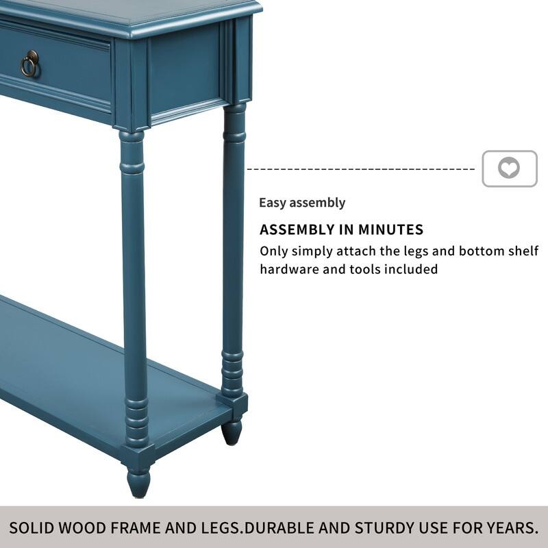 Console Sofa Table with Drawers for Entryway
