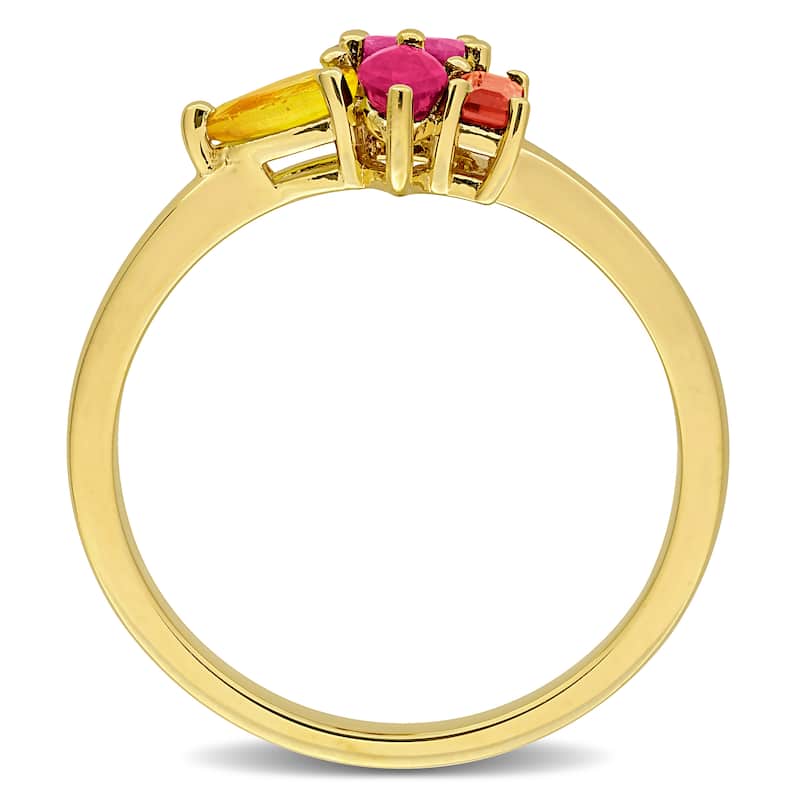 Miadora Multi-Gem Cluster Ring Sterling Silver