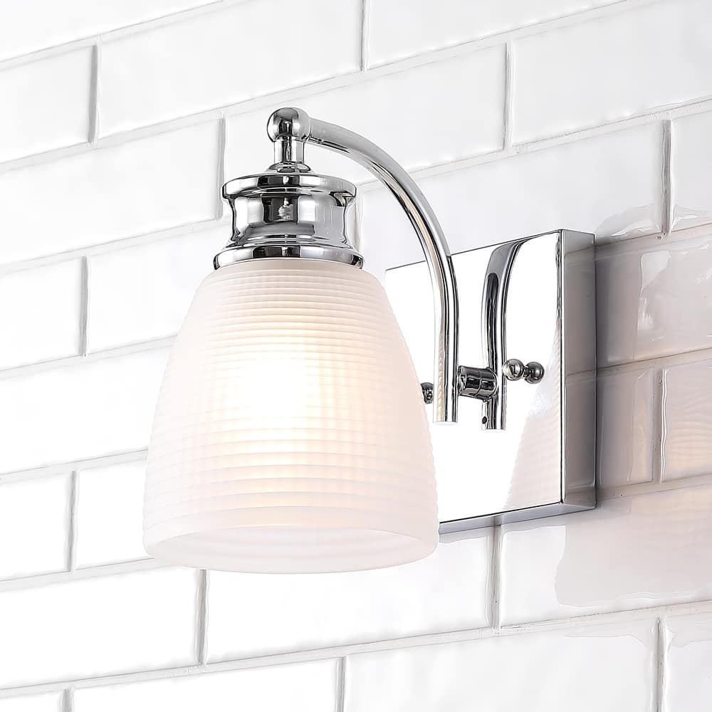 JONATHAN Y Fairfax Metal/Glass Contemporary Modern LED Vanity Light